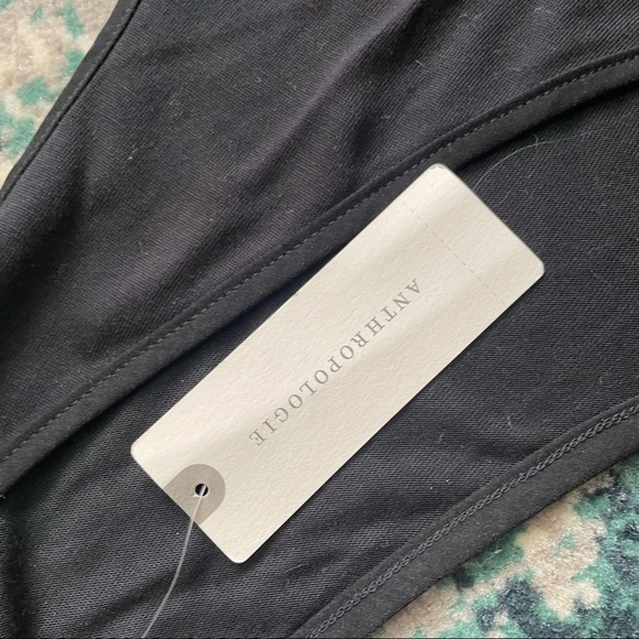 NWT Anthropologie Akemi +Kin Black Sleeveless Dress Sz XS High Side Slits Cutout - Picture 5 of 13